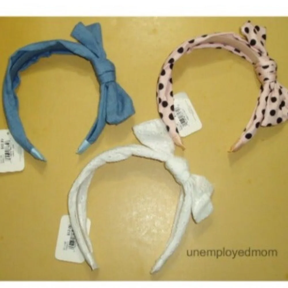 Headbands Bow Girls Hair Accessories Band Blue Pink Brown White Lot Hairband